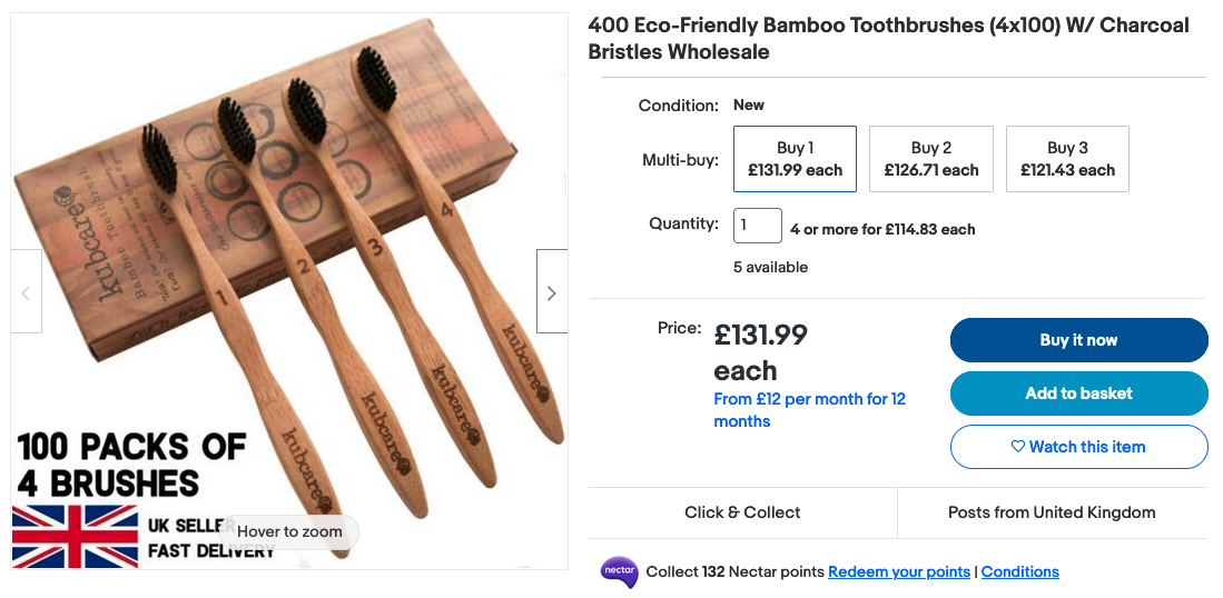 £1 for a brush